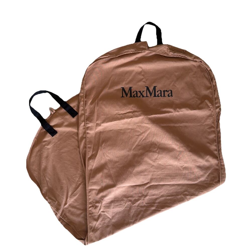 Max Mara Large Cotton Garment Bag 55in Tan Brown